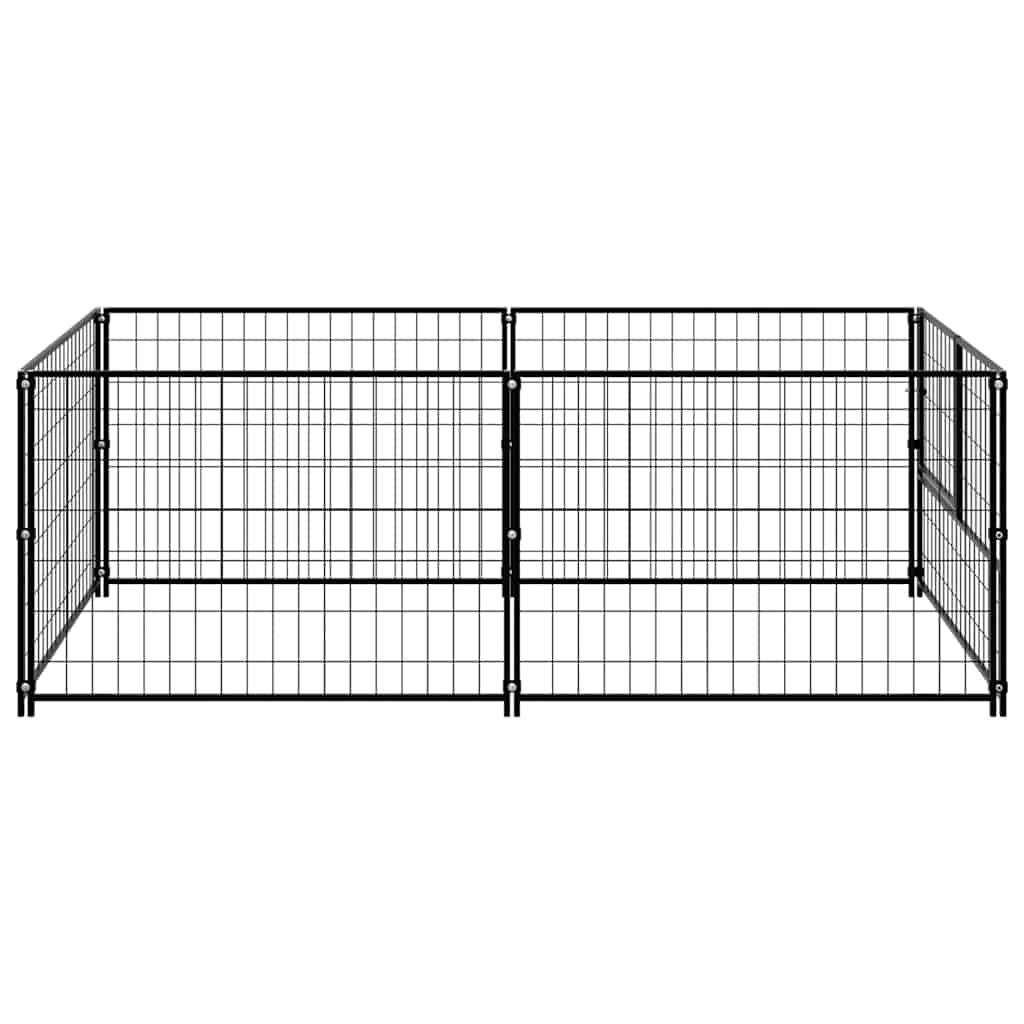 Kavez za pse crni 200 x 100 x 70 cm čelični
