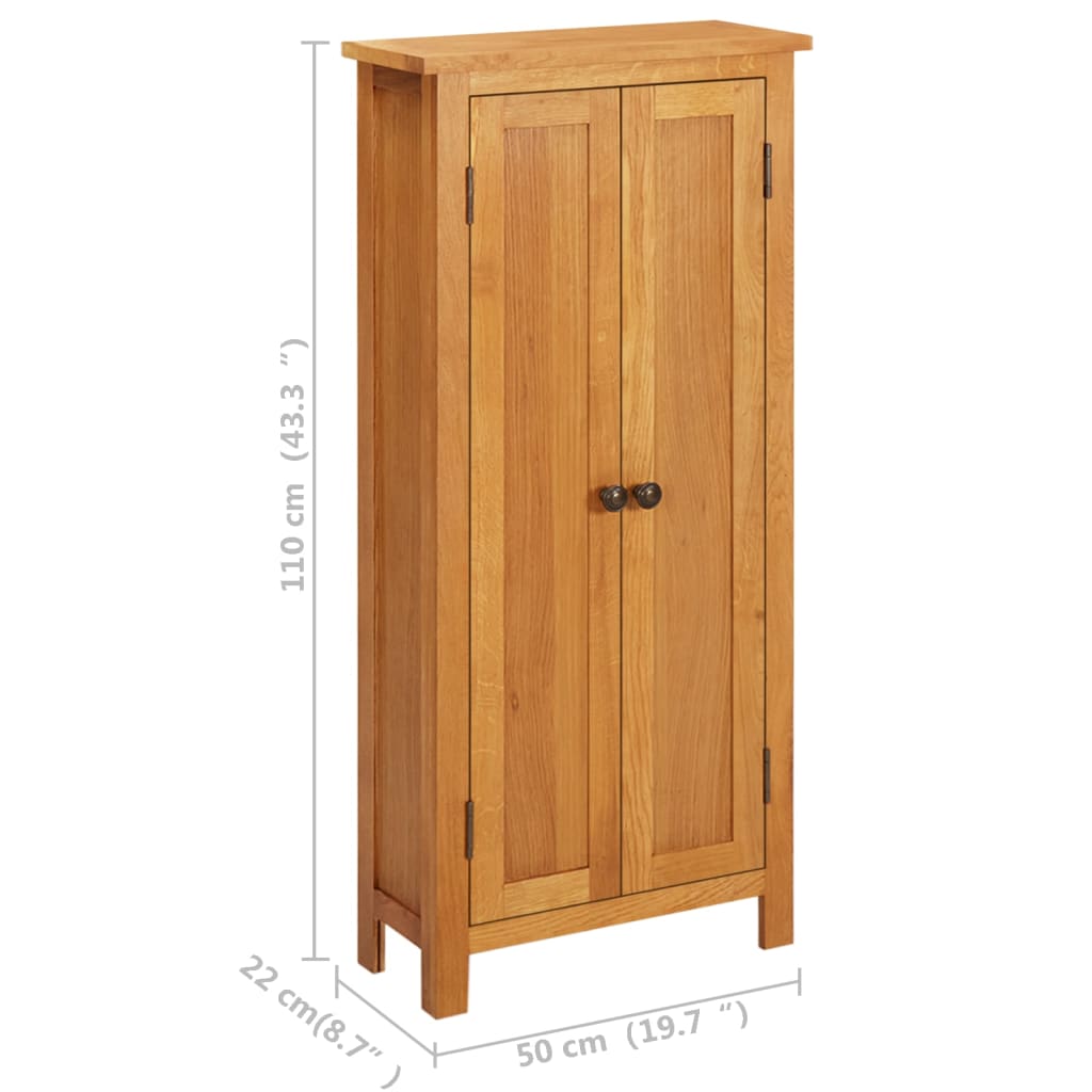 Ormarić za pohranu 50 x 22 x 110 cm od masivne hrastovine