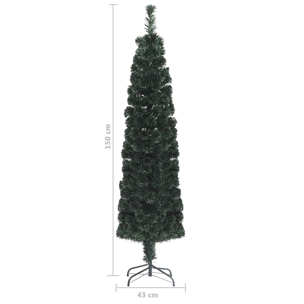 Umjetno tanko božićno drvce sa stalkom 150 cm optička vlakna
