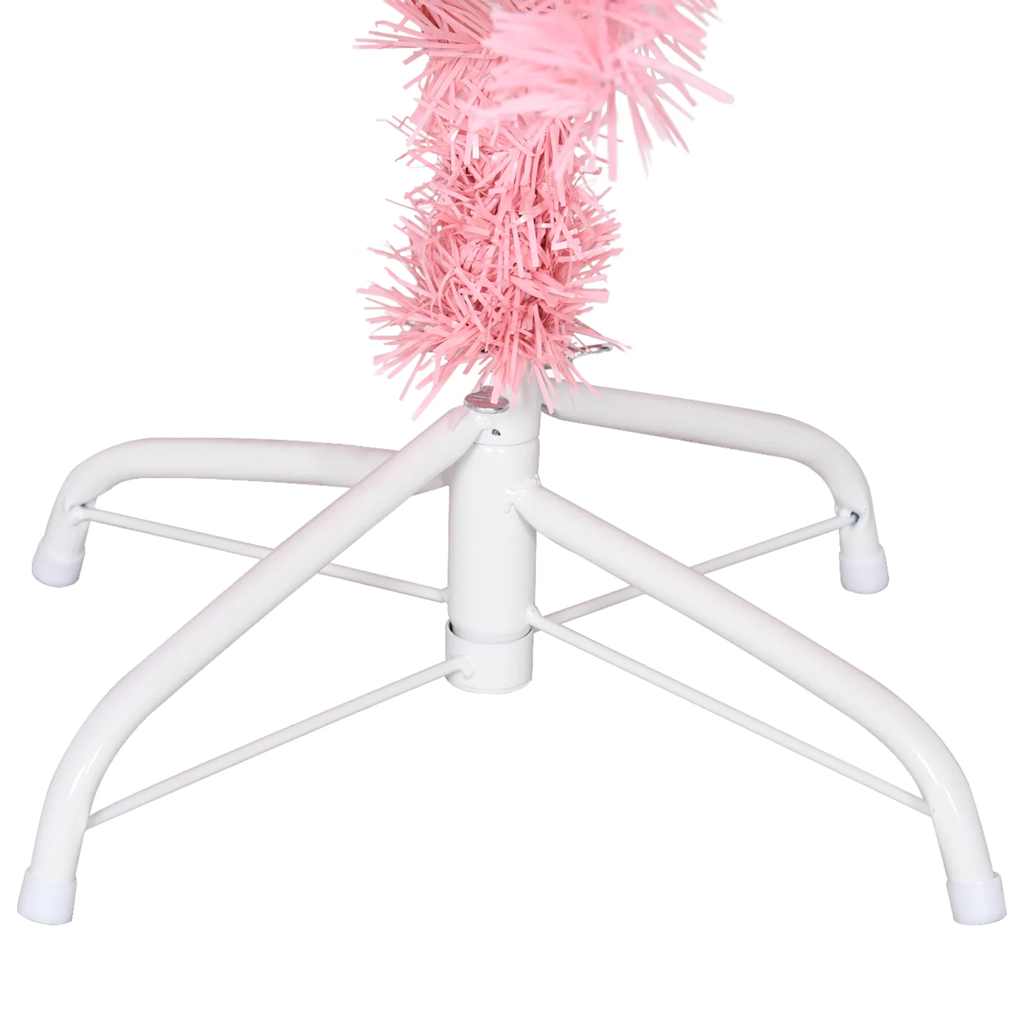 Umjetno božićno drvce sa stalkom ružičasto 120 cm PVC