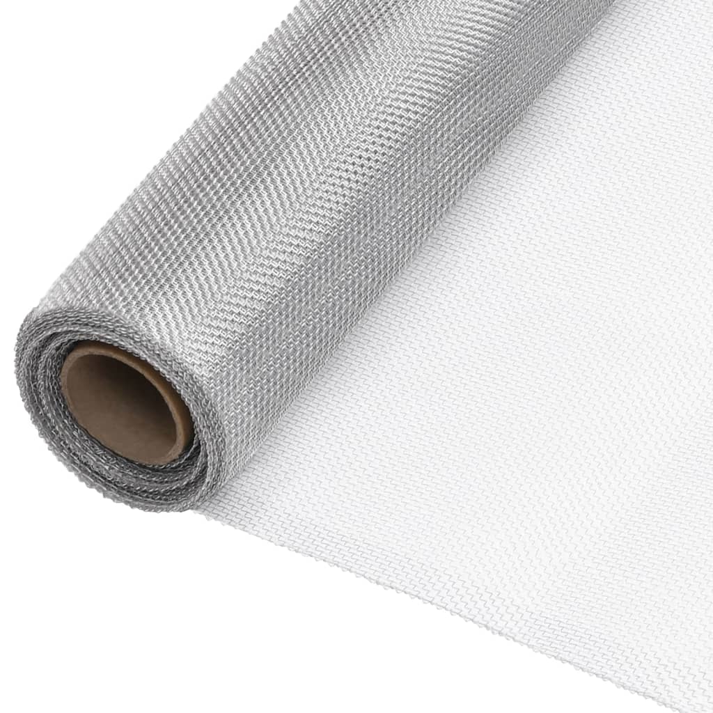 Mrežasti zaslon od aluminija 112 x 500 cm srebrni