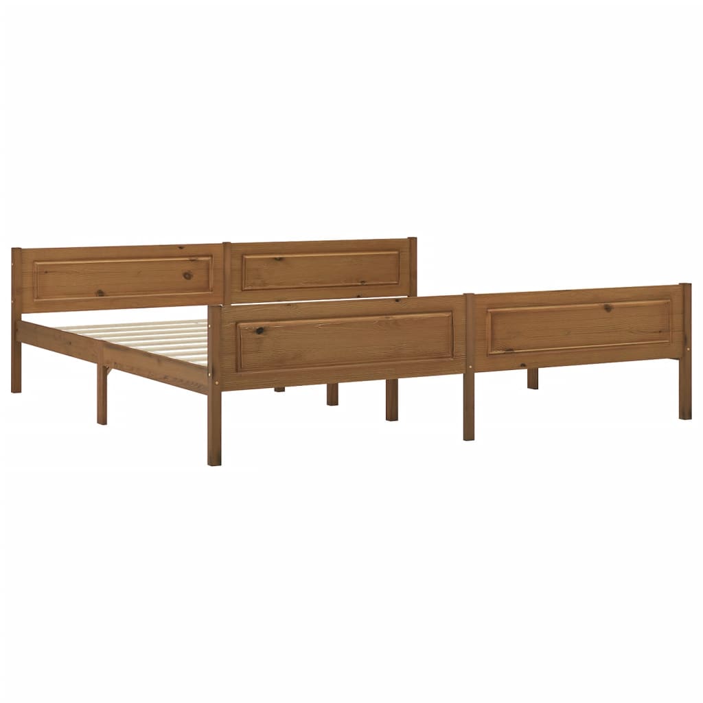 Okvir za krevet od masivne borovine boja meda 200 x 200 cm