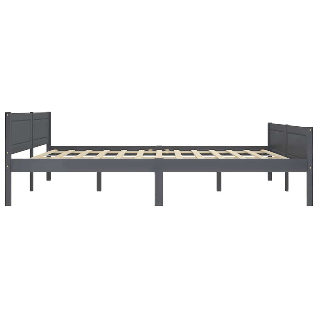 Okvir za krevet od masivne borovine sivi 180 x 200 cm