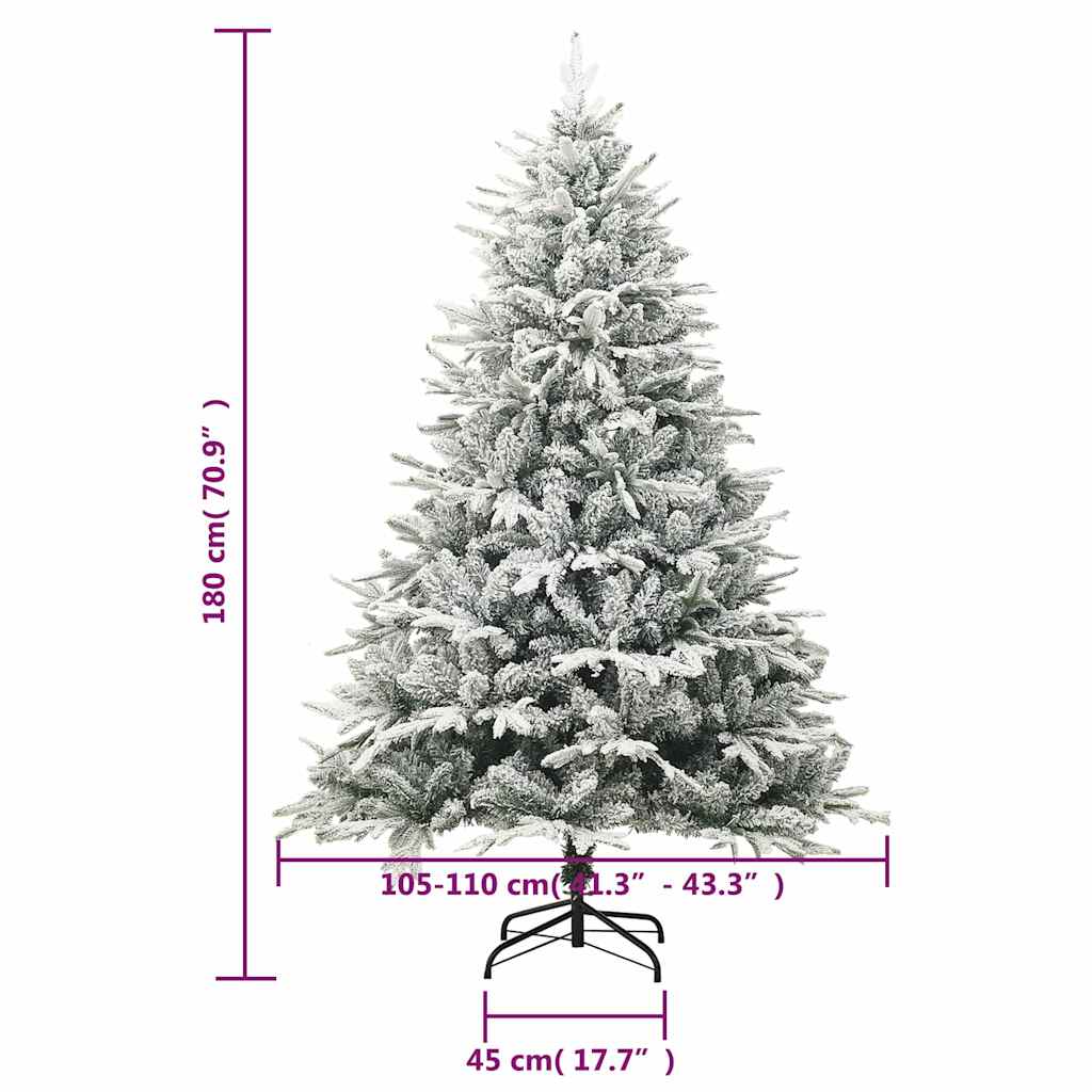 Umjetno božićno drvce sa snijegom zeleno 180 cm PVC i PE