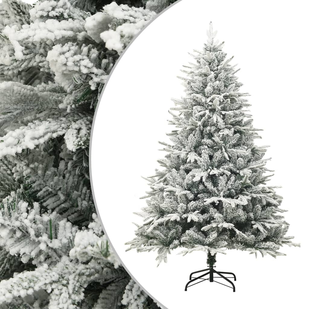 Umjetno božićno drvce sa snijegom zeleno 210 cm PVC i PE