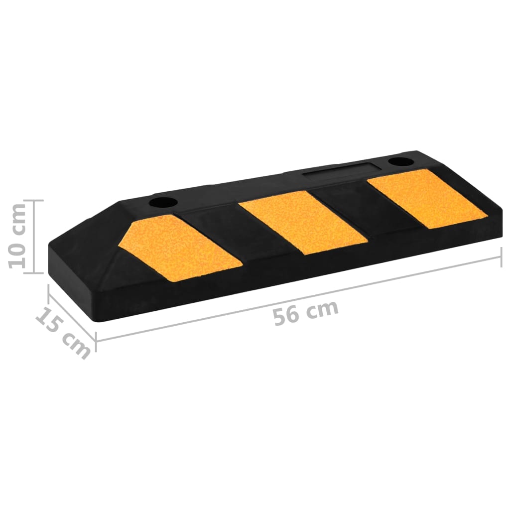 Reflektirajući rubnici za parkiranje 2 kom 56x15x10 cm gumeni