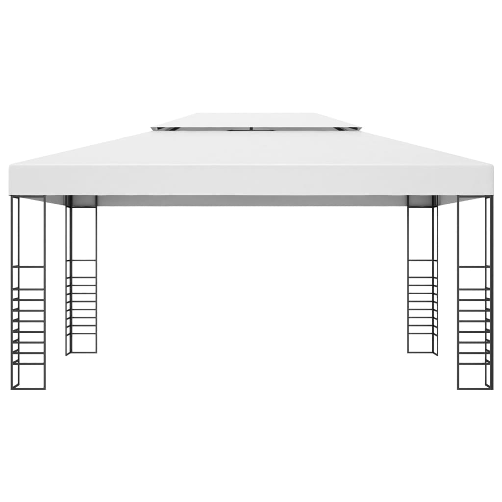 Sjenica s LED svjetlosnim trakama 4 x 3 x 2,7 m bijela