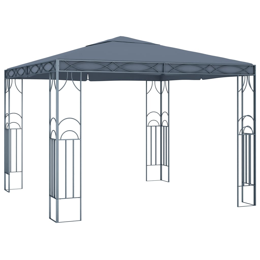 Sjenica s LED svjetlosnim trakama 300 x 300 cm antracit