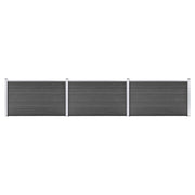 Set panela za ogradu WPC 526 x 105 cm crni