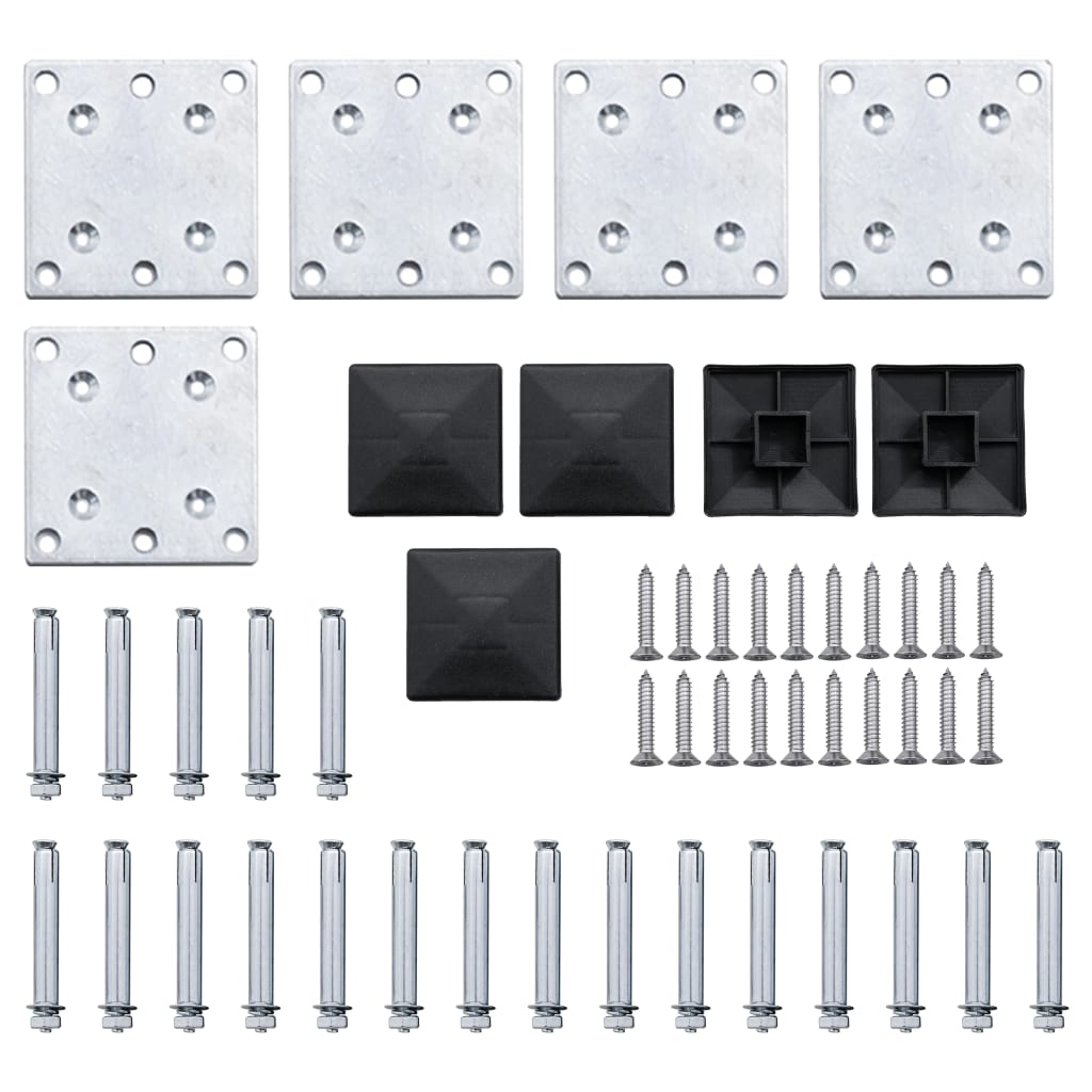 Set panela za ogradu WPC 699 x 146 cm smeđi
