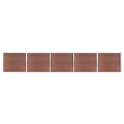 Set panela za ogradu WPC 872 x 146 cm smeđi