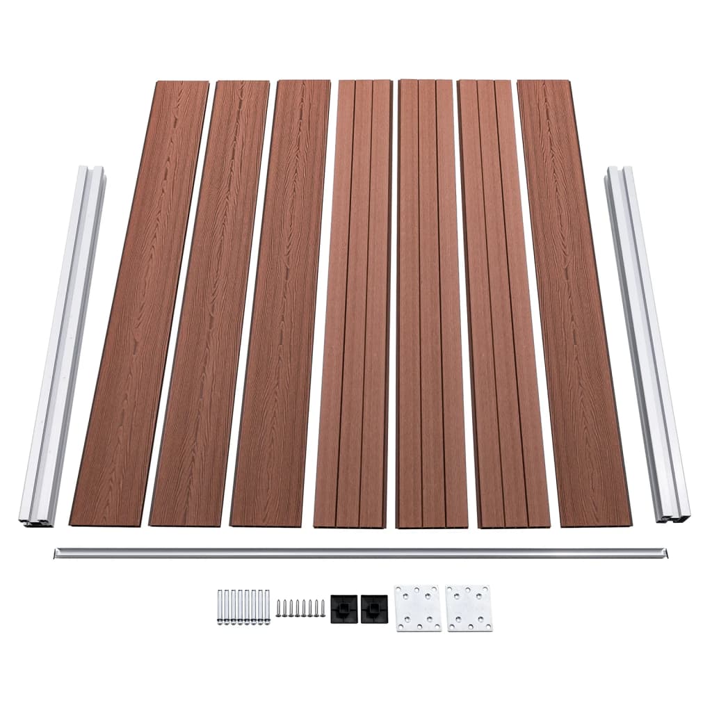 Set panela za ogradu WPC 872 x 146 cm smeđi