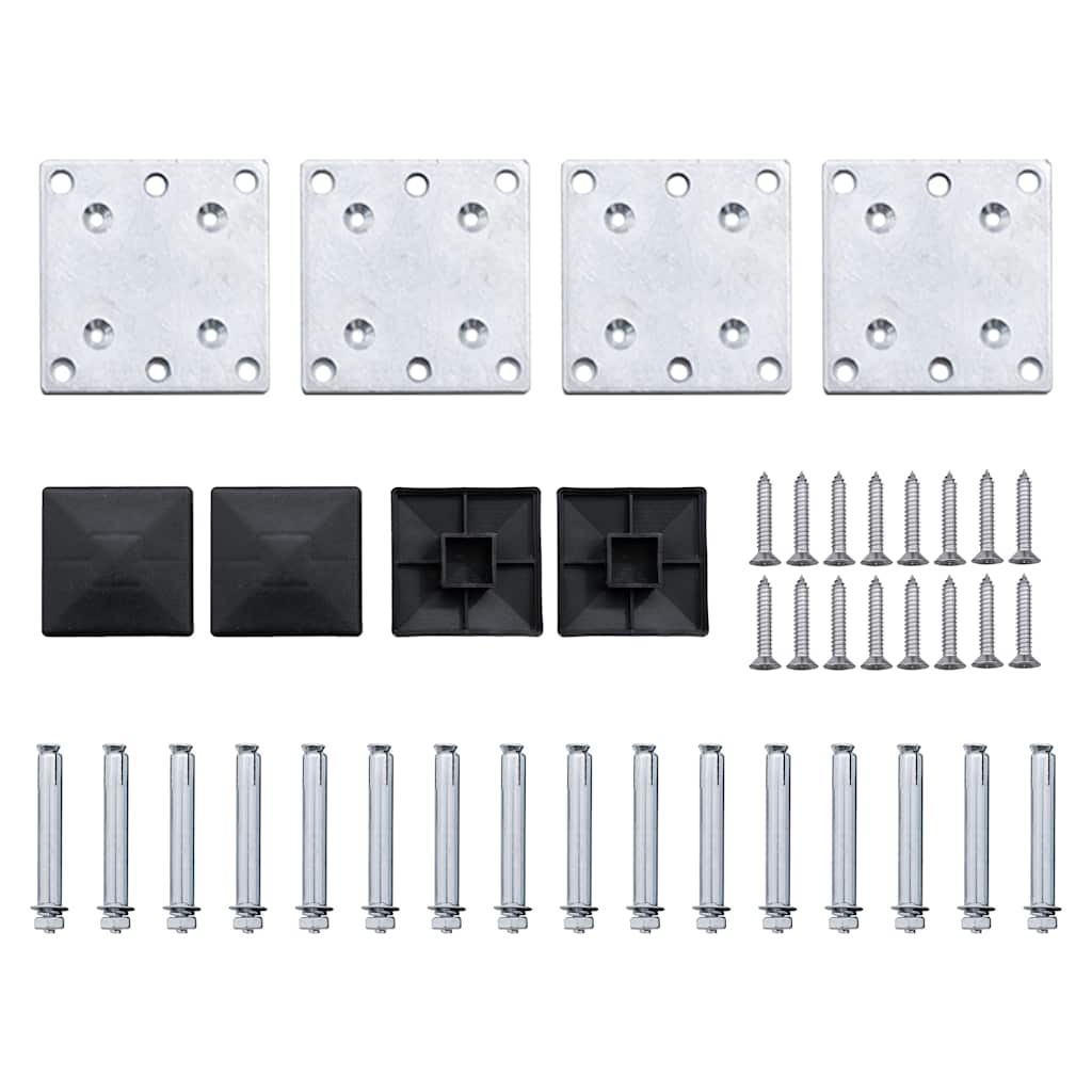 Set panela za ogradu WPC 526 x 146 cm sivi