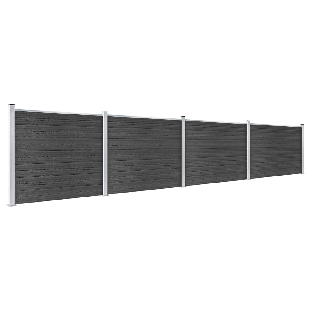 Set panela za ogradu WPC 699 x 146 cm sivi