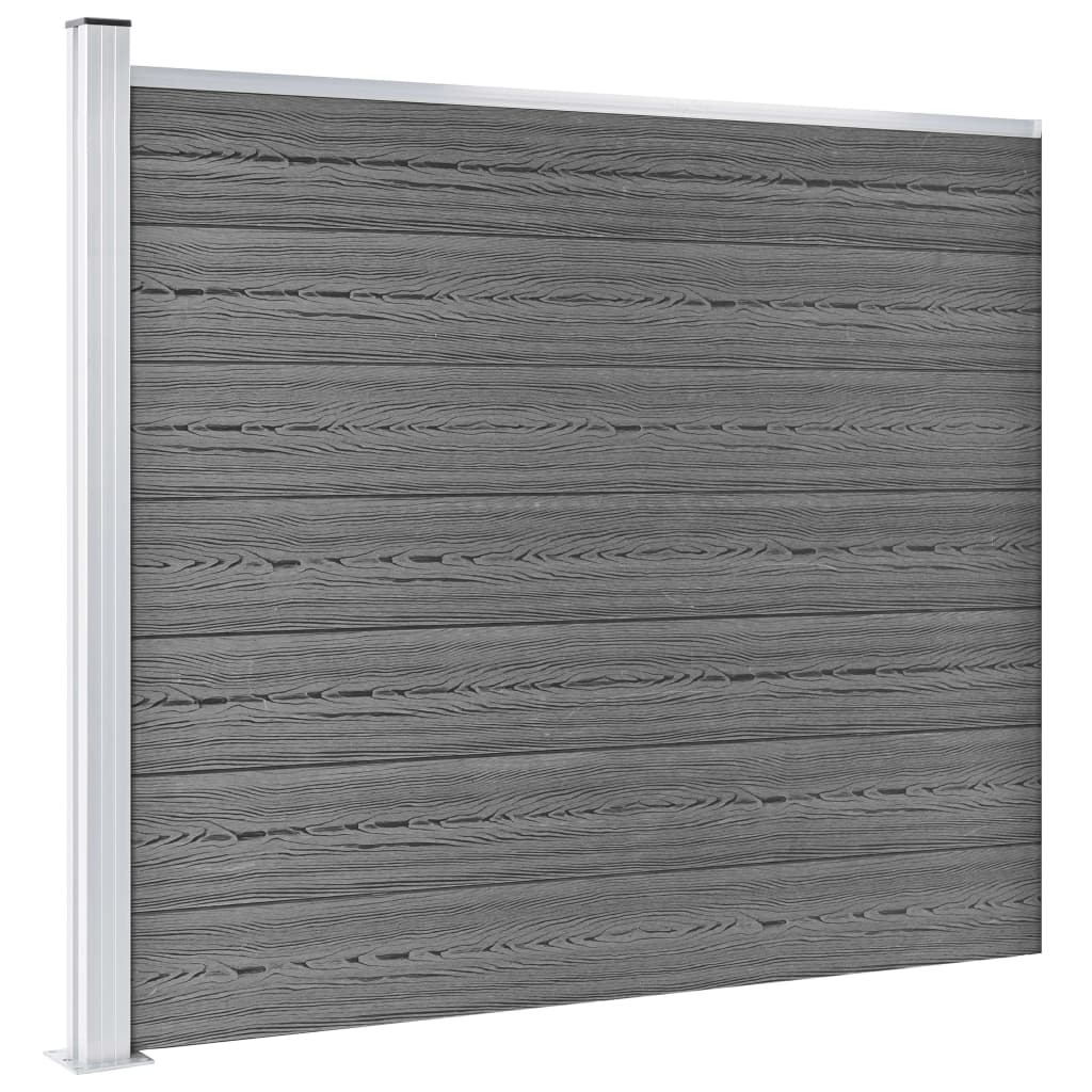 Set panela za ogradu WPC 699 x 146 cm sivi