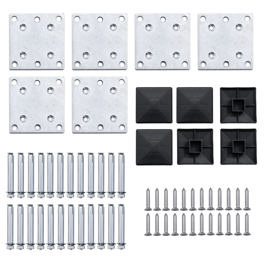 Set panela za ogradu WPC 872 x 146 cm sivi