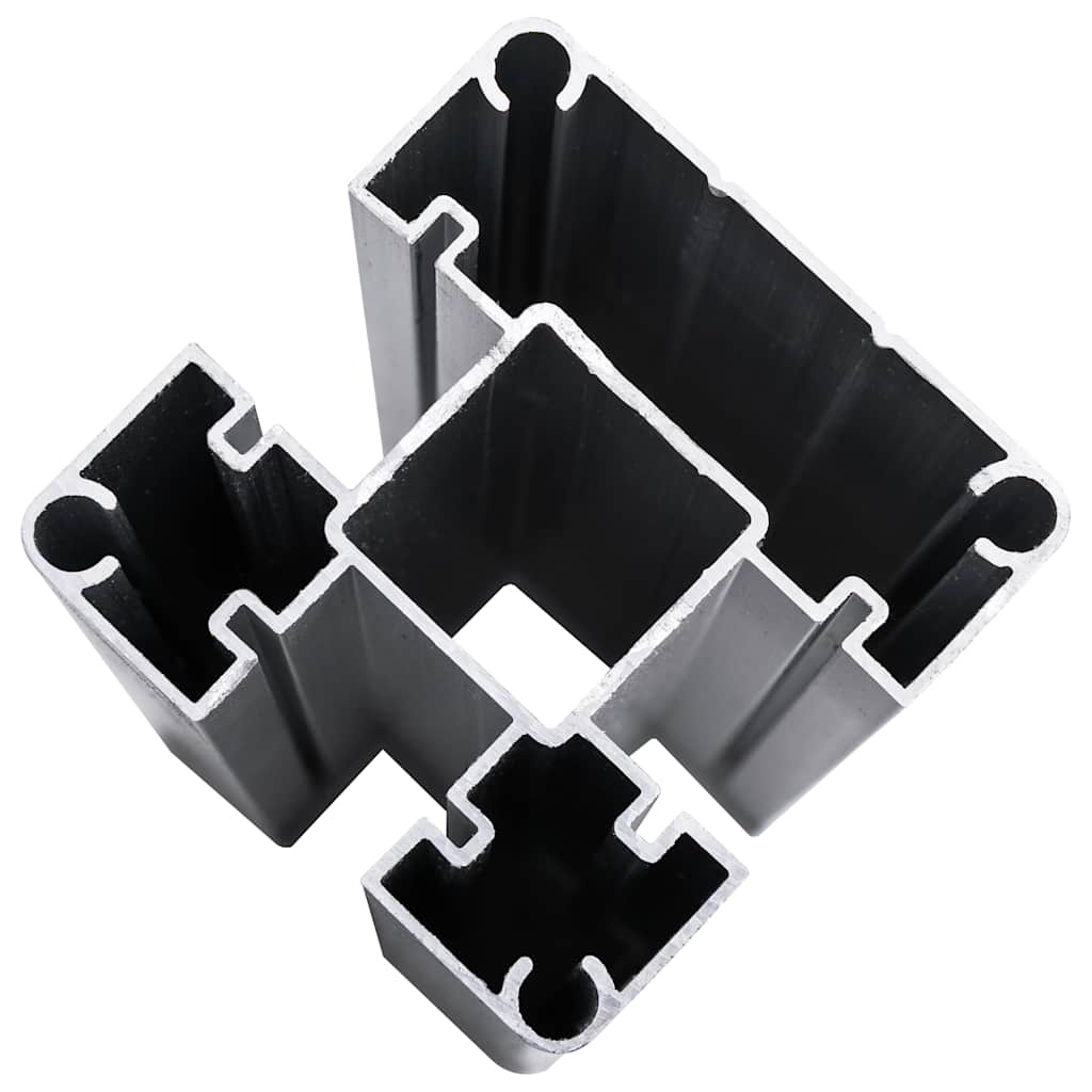 Set panela za ogradu WPC 353 x 146 cm crni