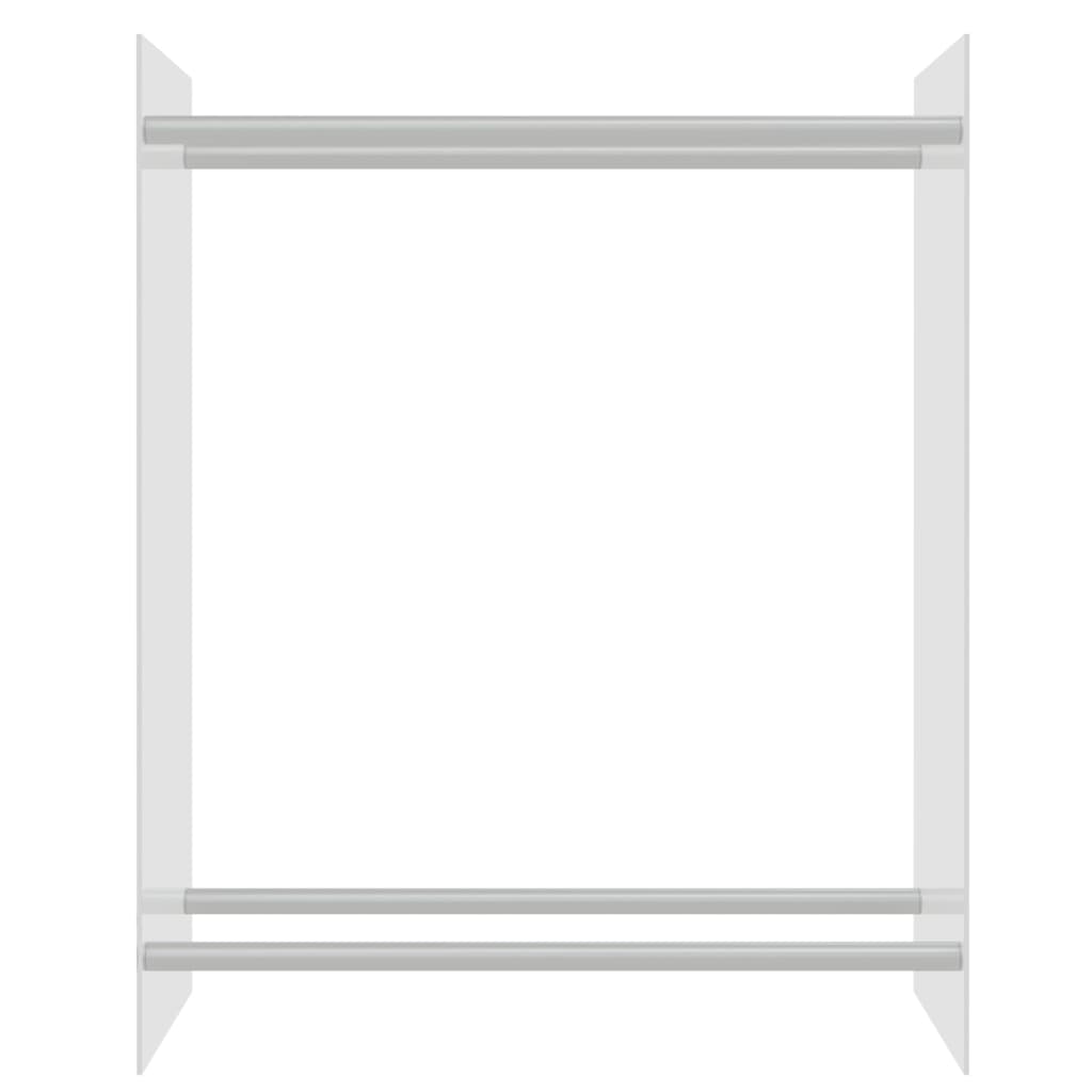 Stalak za drva za ogrjev prozirni 80x35x100 cm kaljeno staklo