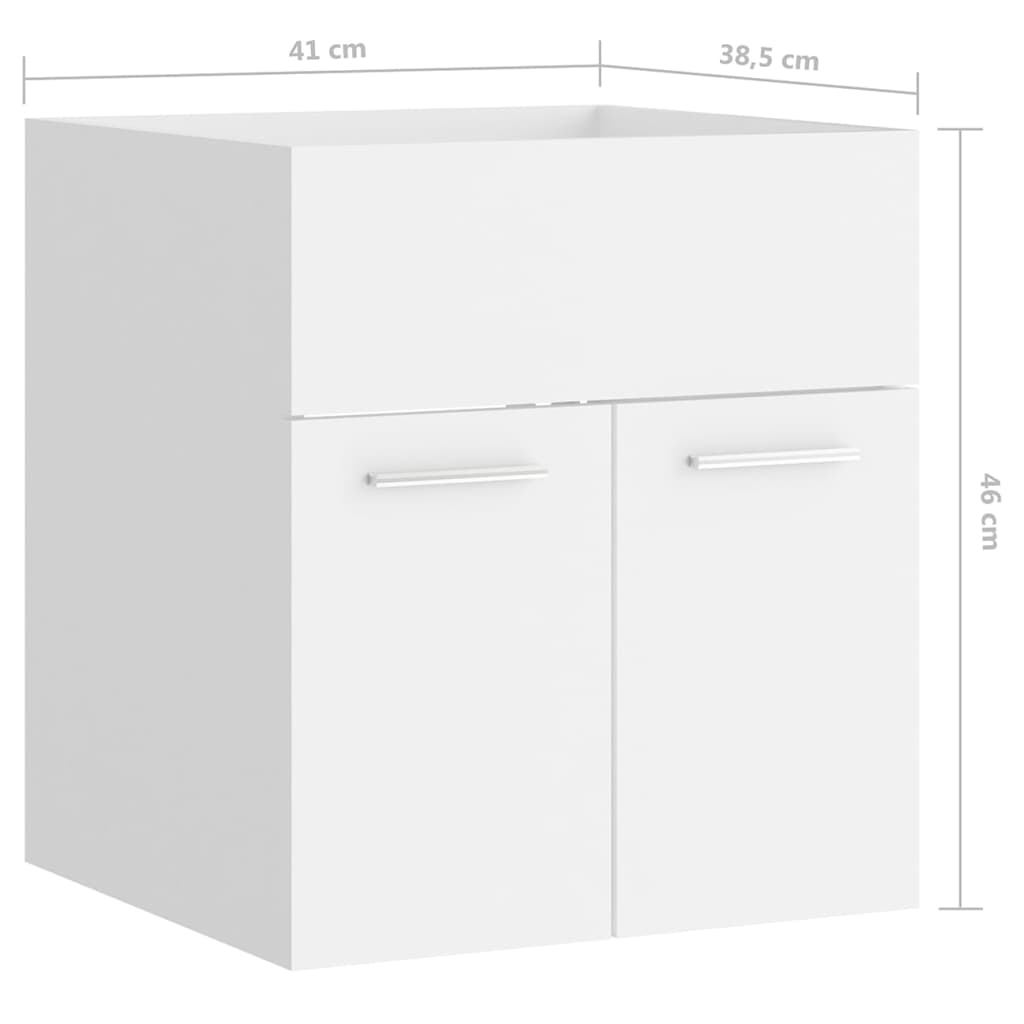 Set kupaonskog namještaja od iverice bijeli