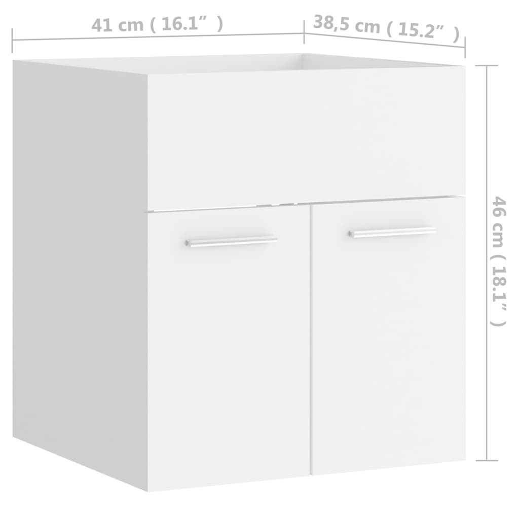 Set kupaonskog namještaja od iverice bijeli