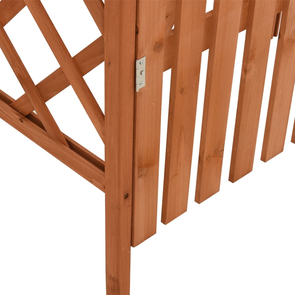 Pergola s vratima 116 x 40 x 204 cm od masivne jelovine