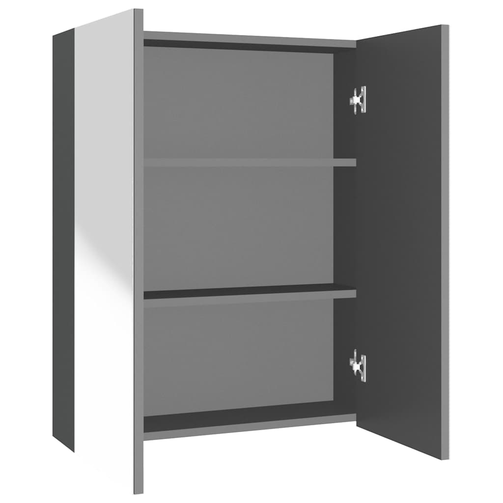Kupaonski ormarić s ogledalom 60x15x75 cm MDF antracit