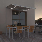 Tenda na ručno uvlačenje s LED svjetlima 300 x 250 cm krem