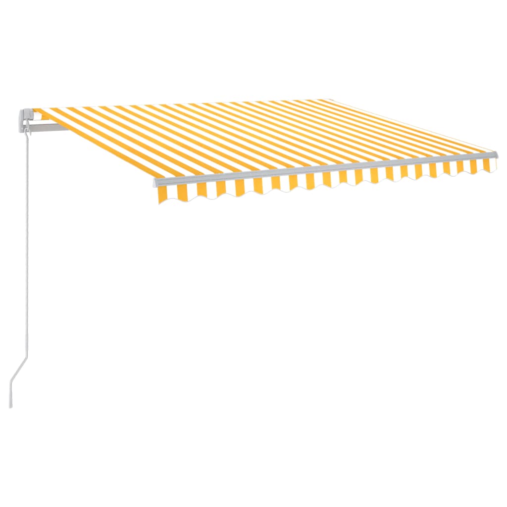 Tenda na ručno uvlačenje s LED svjetlima 300x250 cm žuto-bijela