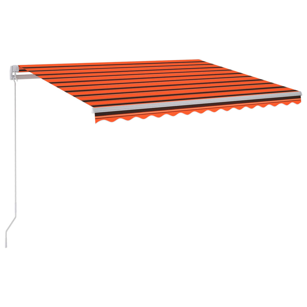 Tenda na ručno uvlačenje LED 300 x 250 cm narančasto-smeđa