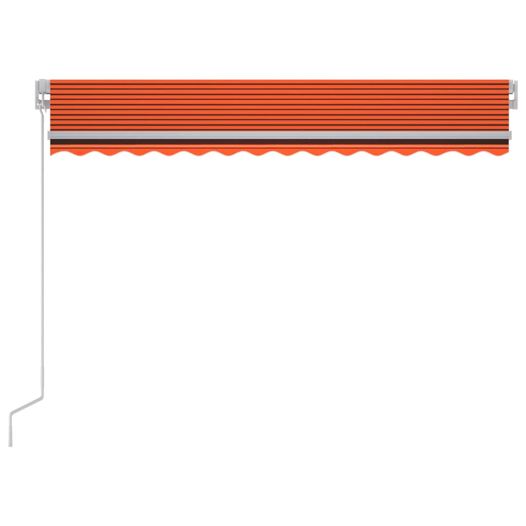 Tenda na ručno uvlačenje LED 300 x 250 cm narančasto-smeđa