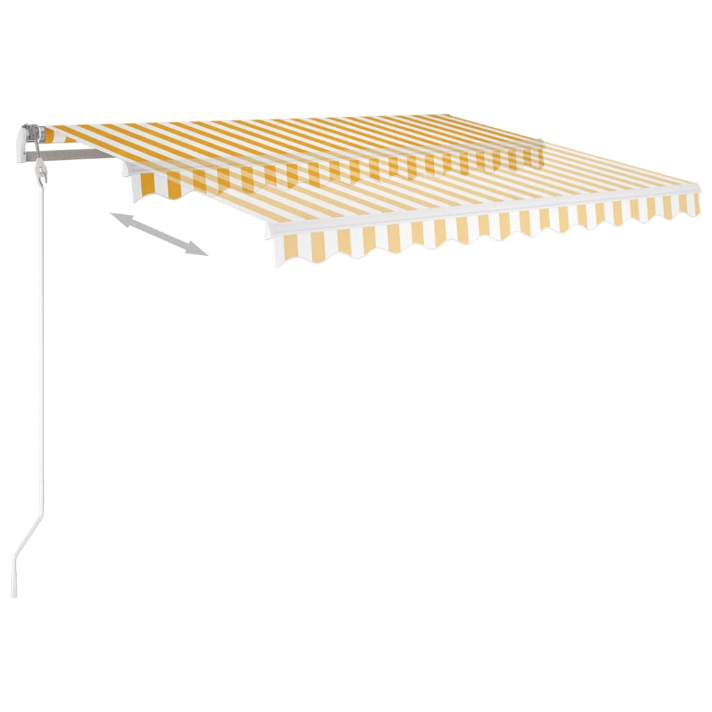 Tenda na automatsko uvlačenje 300 x 250 cm žuto-bijela