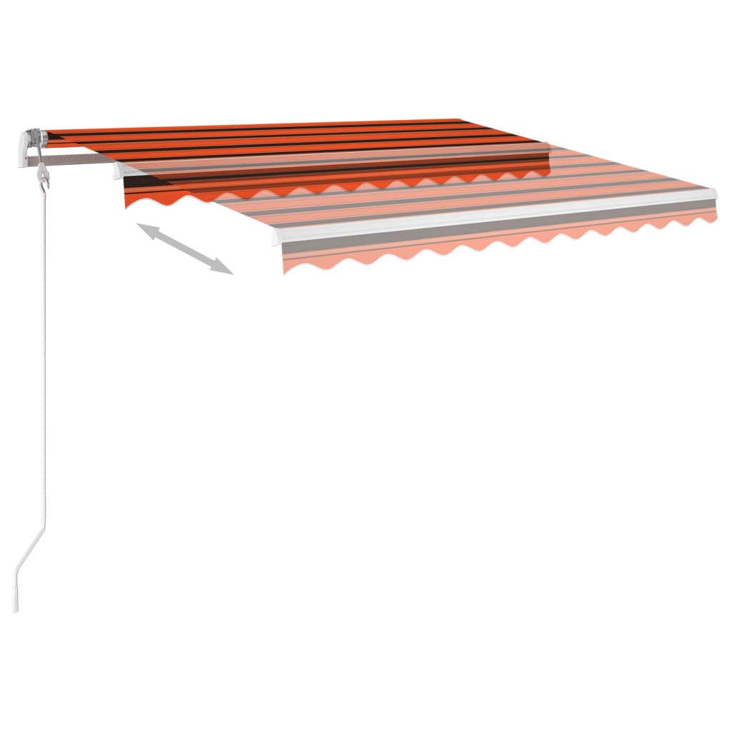 Automatska tenda sa senzorom LED 300x250 cm narančasto-smeđa
