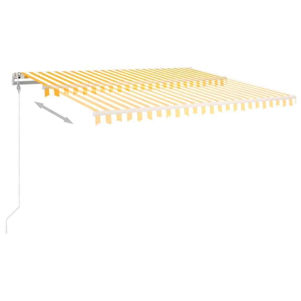 Tenda na automatsko uvlačenje 450 x 300 cm žuto-bijela