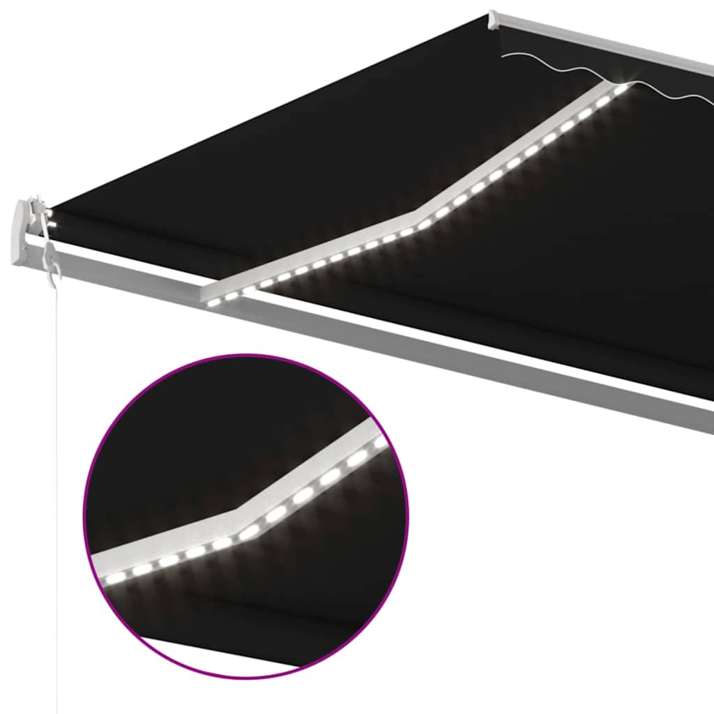 Automatska tenda sa senzorom za vjetar LED 500 cm antracit