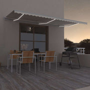 Tenda na ručno uvlačenje s LED svjetlima 600 x 300 cm krem