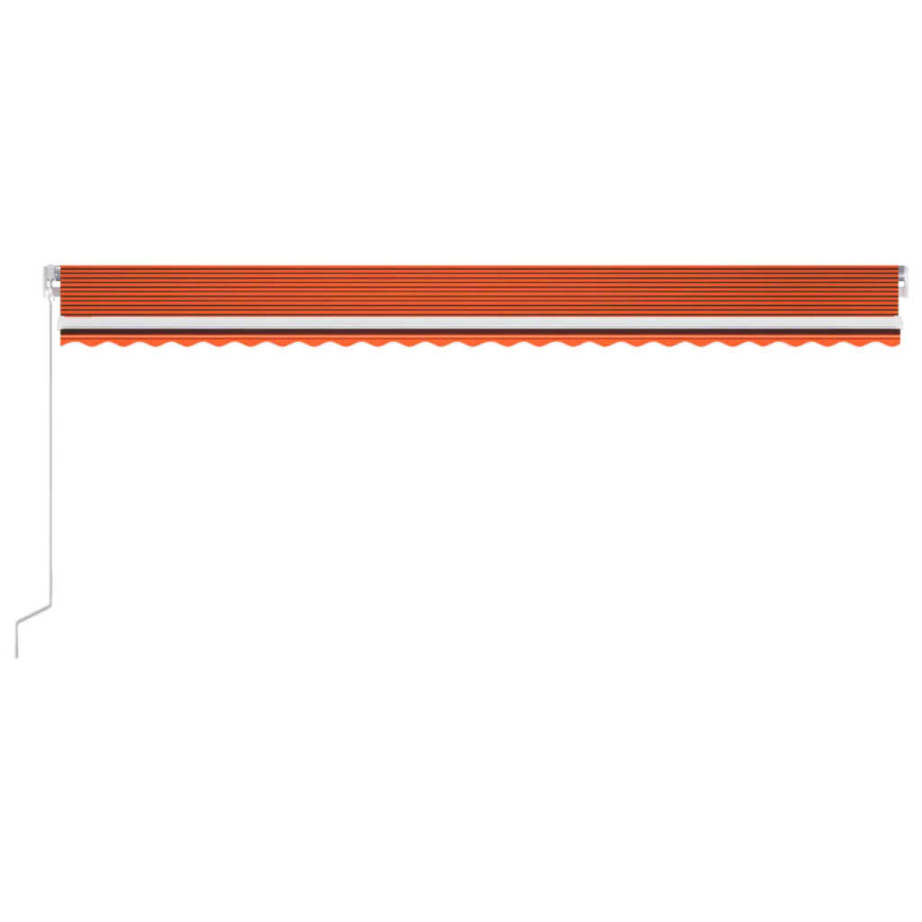 Tenda na ručno uvlačenje LED 600 x 300 cm narančasto-smeđa