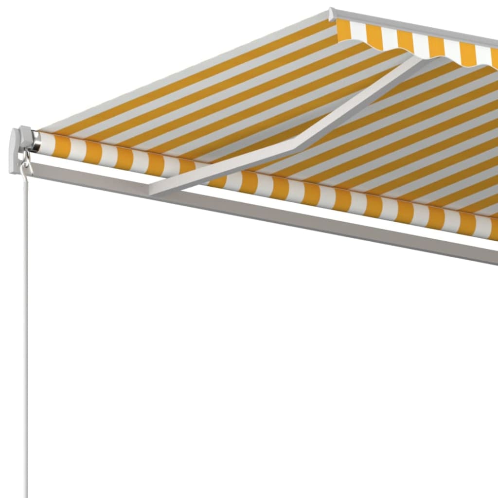 Tenda na ručno uvlačenje 400 x 350 cm žuto-bijela
