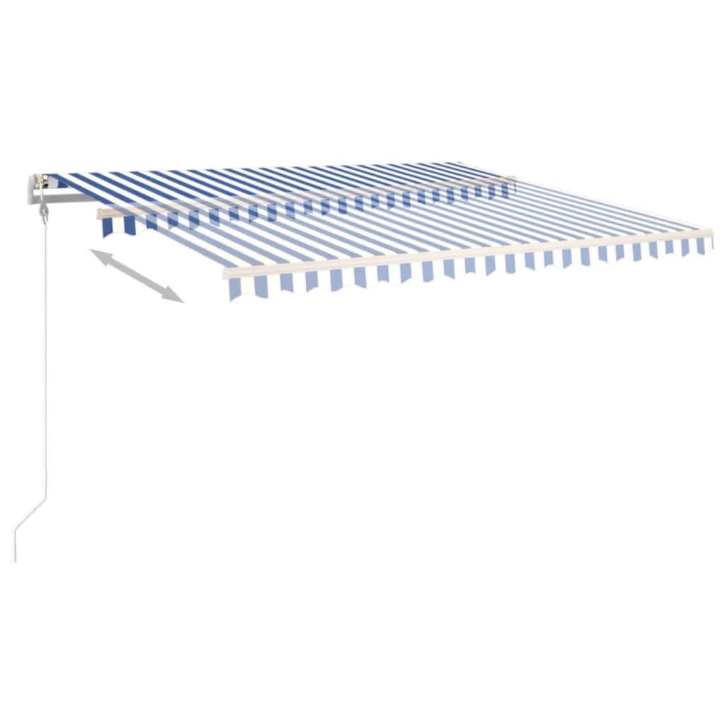 Tenda na automatsko uvlačenje 400 x 350 cm plavo-bijela