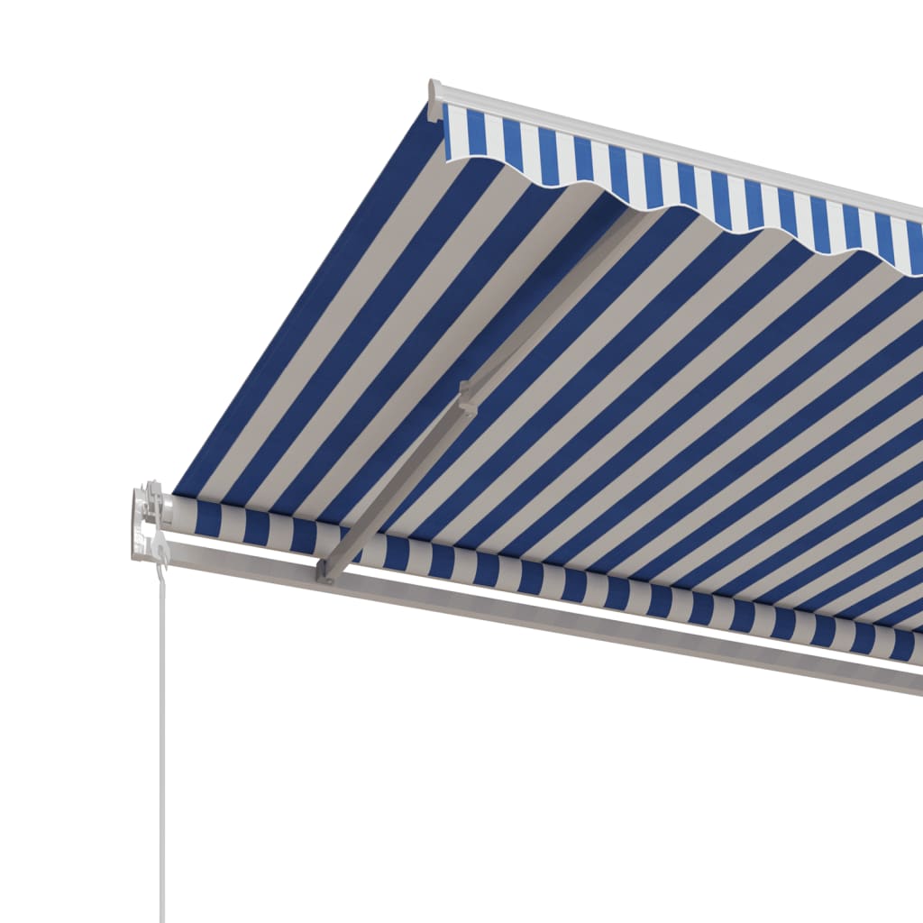 Tenda na automatsko uvlačenje 400 x 350 cm plavo-bijela