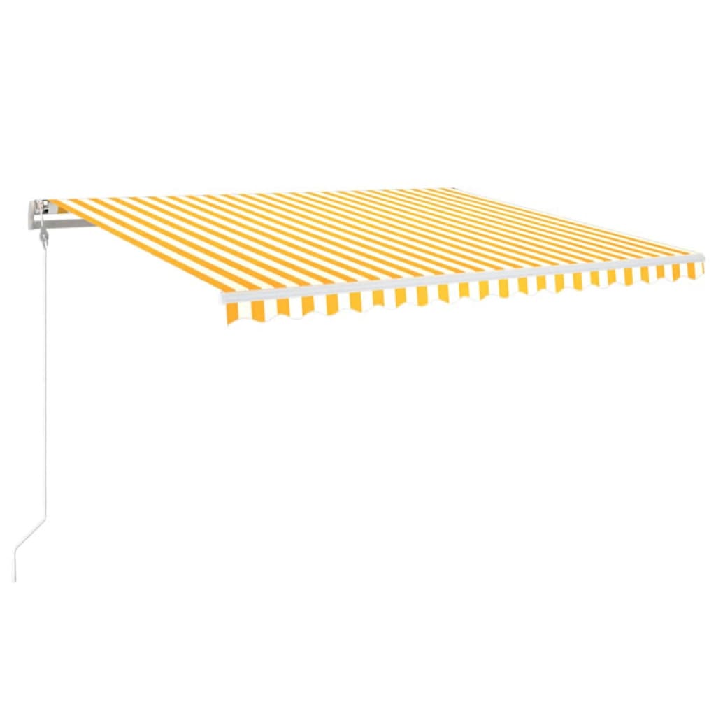 Tenda na automatsko uvlačenje 400 x 350 cm žuto-bijela