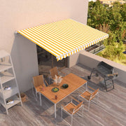 Tenda na ručno uvlačenje 450 x 350 cm žuto-bijela