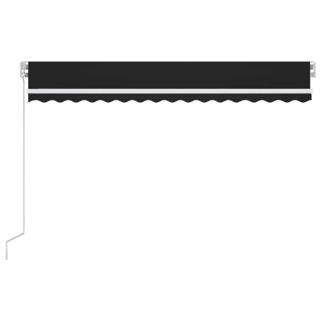 Tenda na ručno uvlačenje s LED svjetlima 450 x 350 cm antracit