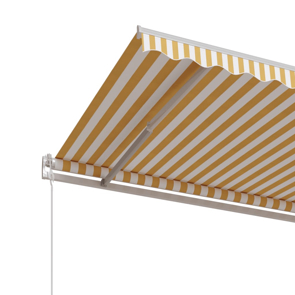 Tenda na automatsko uvlačenje 450 x 350 cm žuto-bijela