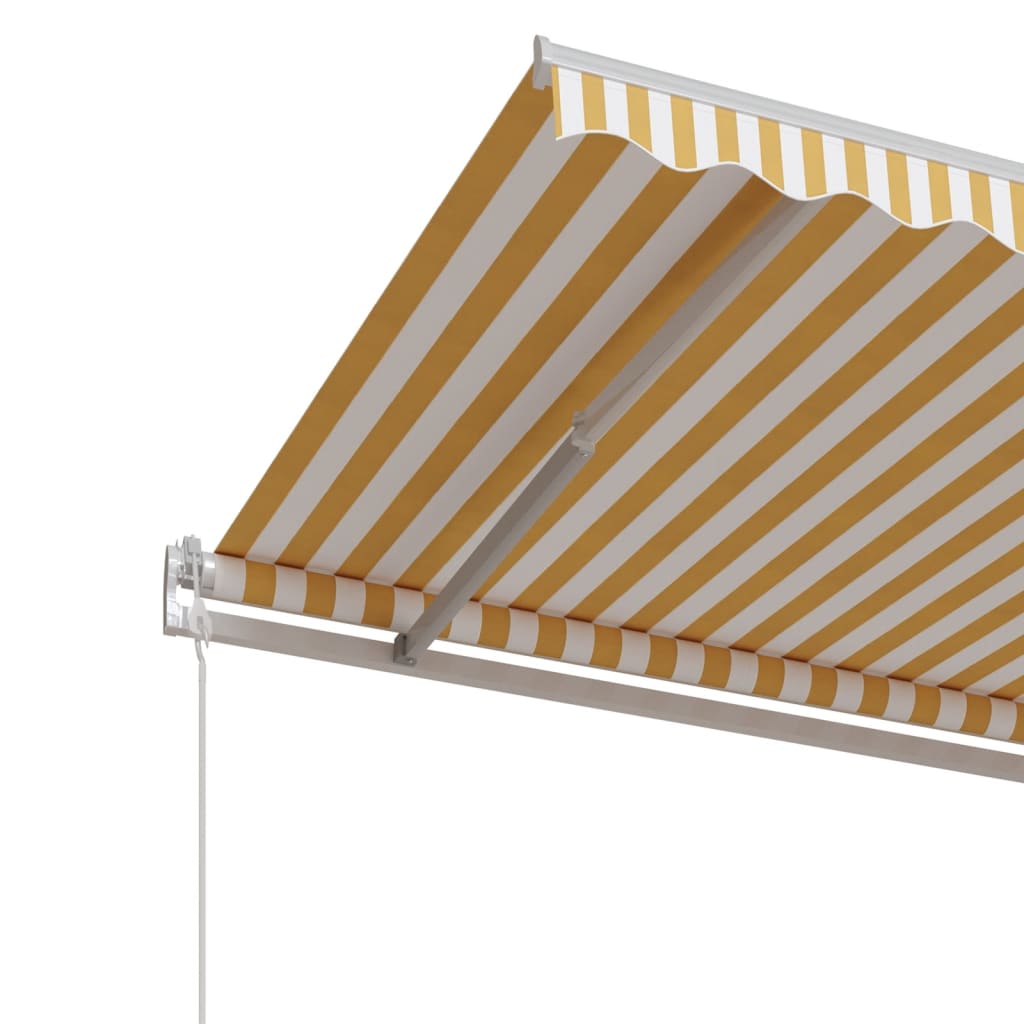 Tenda na automatsko uvlačenje 500 x 350 cm žuto-bijela