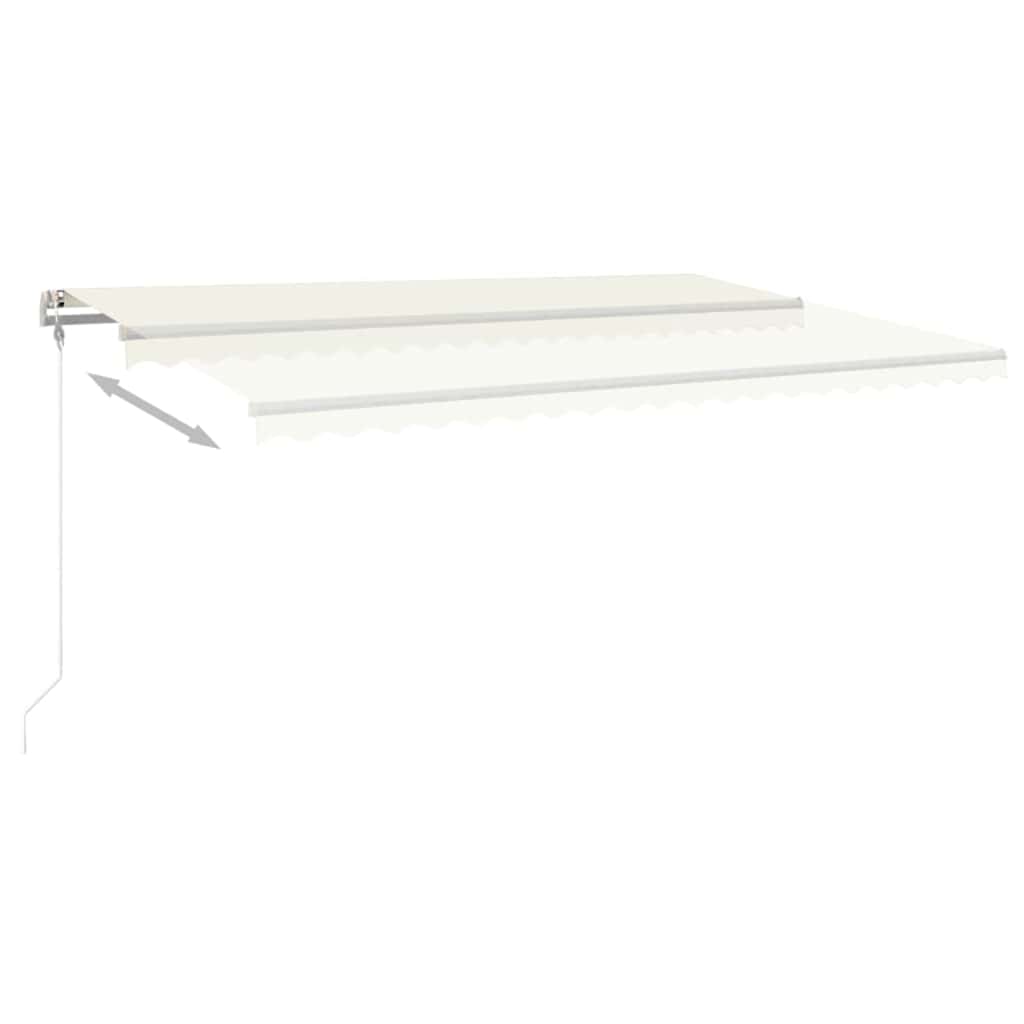 Automatska tenda sa senzorom za vjetar LED 500x350 cm krem