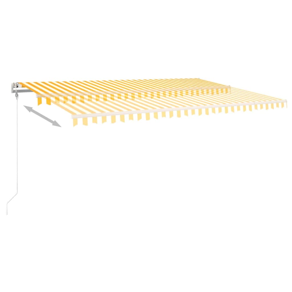 Automatska tenda sa senzorom LED 500x350 cm žuto-bijela