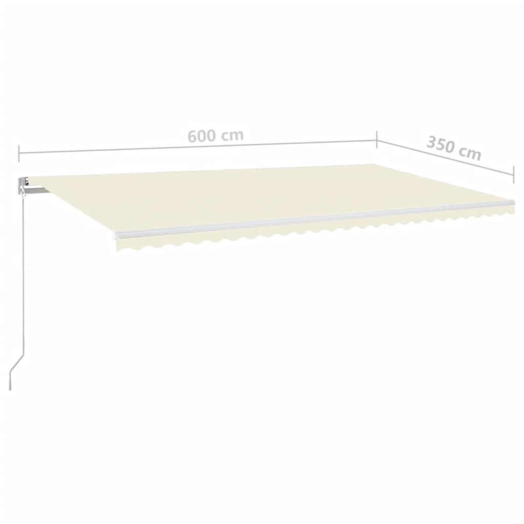 Tenda na ručno uvlačenje 600 x 350 cm krem