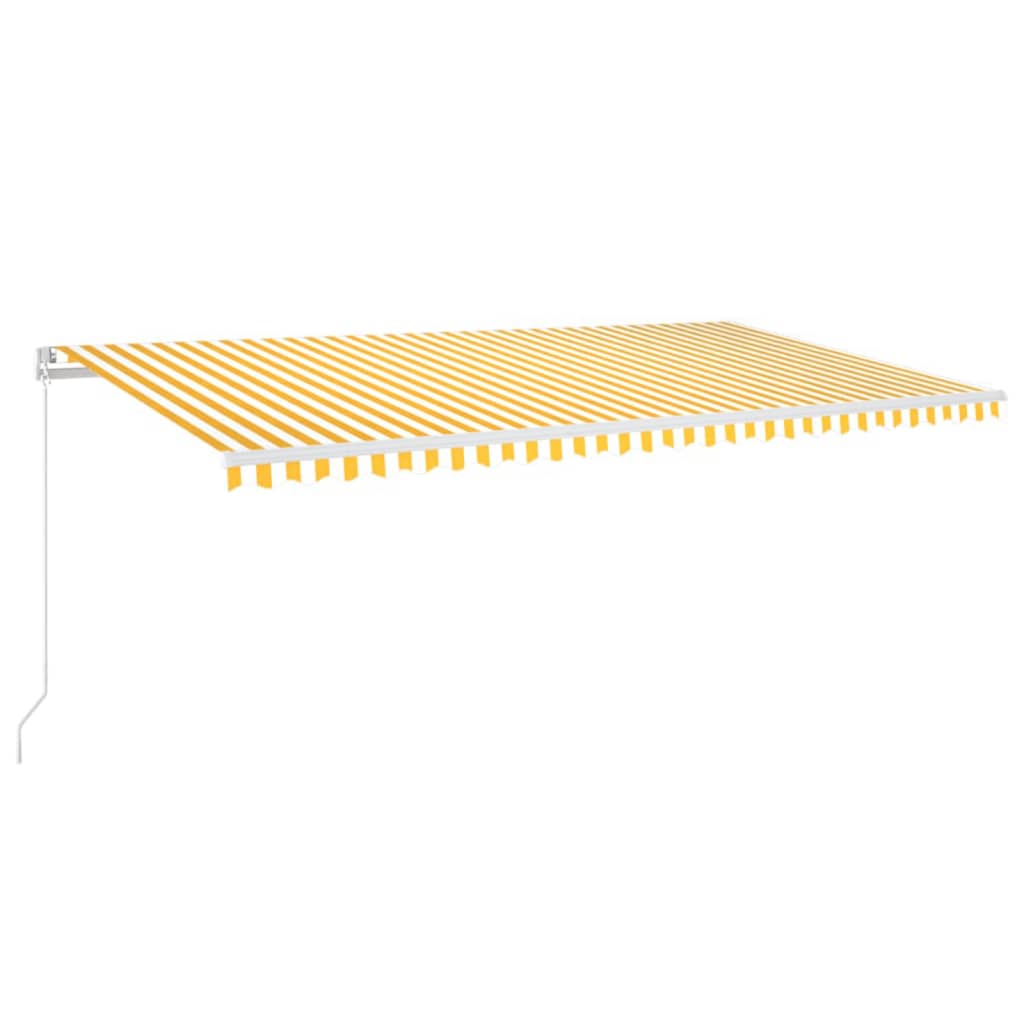 Tenda na ručno uvlačenje 600 x 350 cm žuto-bijela