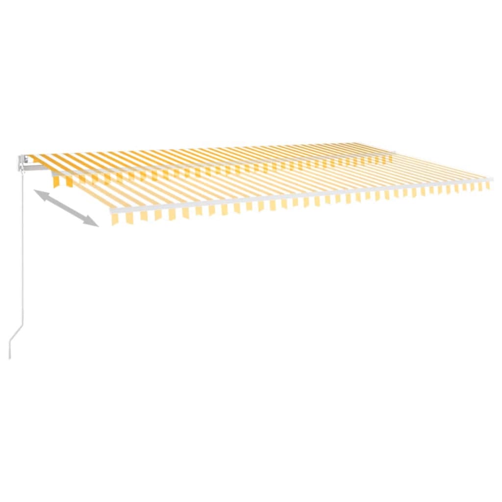 Tenda na ručno uvlačenje 600 x 350 cm žuto-bijela