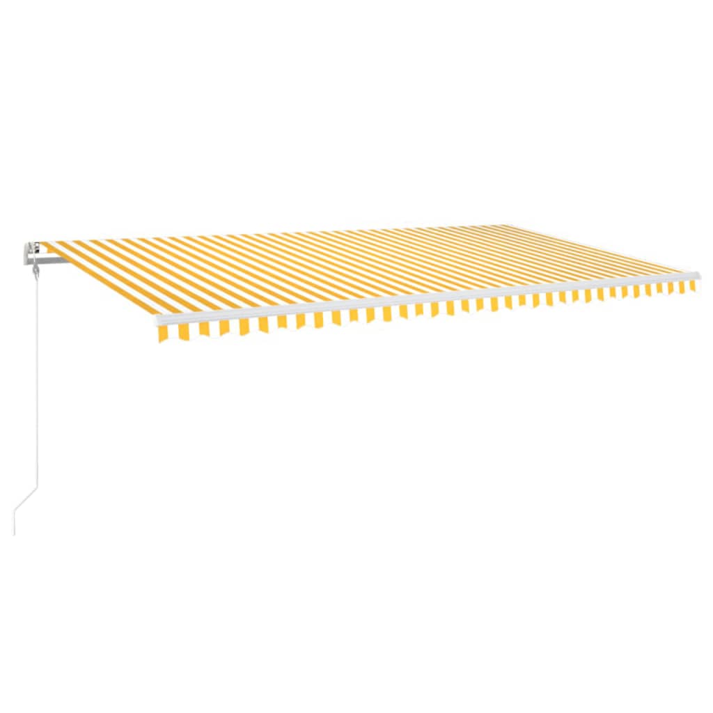 Automatska tenda sa senzorom LED 600x350 cm žuto-bijela